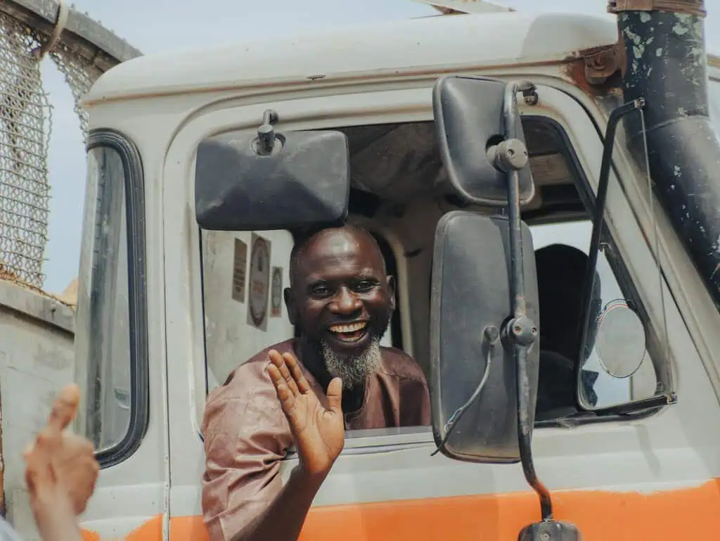 Nigerian truck driver en-route in UK